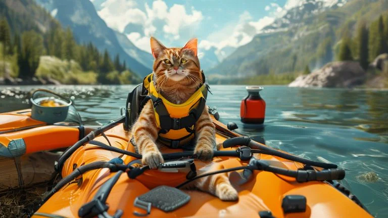 Kayak Ideal para Aventuras com Seu Gato