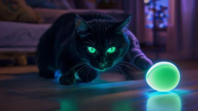 Brinquedos Vibrantes para Gatos Noturnos
