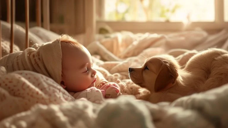 Filhotes e bebês: laços fortes no 1º mês