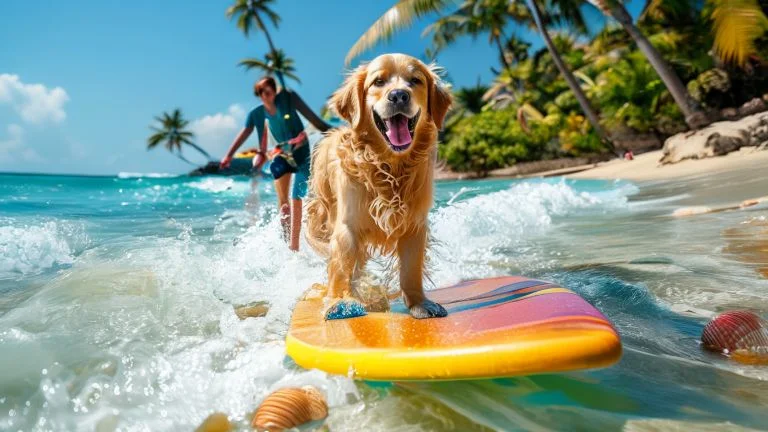 Surf com Cachorro: Benefícios e Como Ensinar